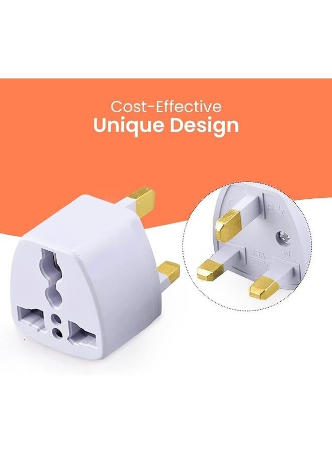 EasyLife 2 Pieces Universal Power Plug for UAE/KSA/UK/HK, 3 Pin Travel Adapter, Power Converter Socket for US/AU/JP/CN - Image 4