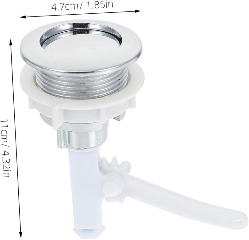 زر دفع أبيض مفرد للطرد لخزان ماء المرحاض سهل التركيب ذو ملمس ناعم - Image 3
