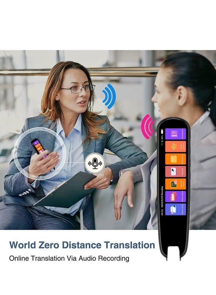 آر إيه أف قلم الترجمة وقارئ المسح الضوئي وجهاز تحويل النص إلى كلام وجهاز ترجمة اللغة ودعم 134 لغة وقلم قارئ رقمي OCR وجهاز ترجمة الصور والنصوص والصوت وقلم القراءة (أبيض). - Image 2