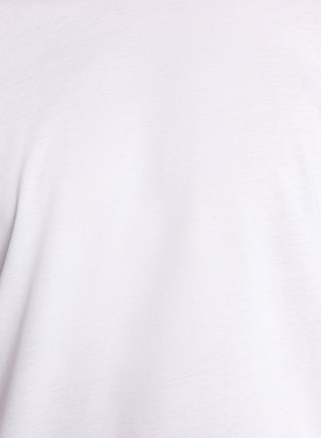 trendyol White Basic Regular Cut Crew Neck Long Sleeve 100% Cotton T-Shirt TMNAW21TS0208 - Image 5