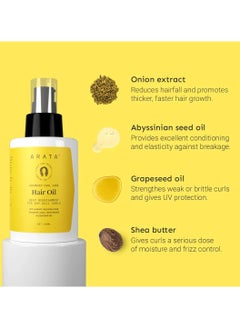 ARATA Arata Curl Hair Oil With 14 Potent Oils (100 Ml)  - Image 3