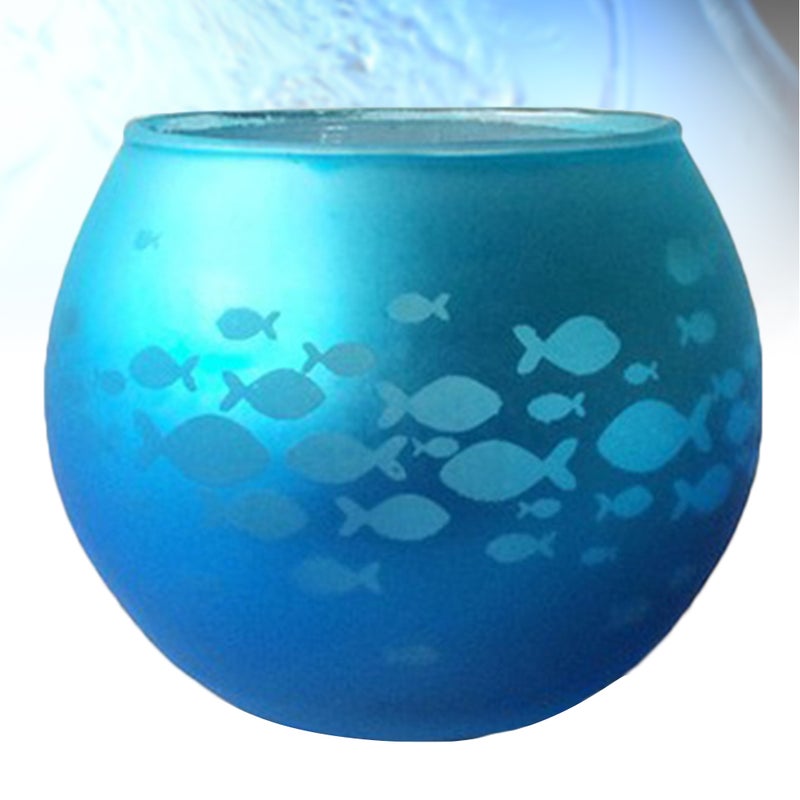 1 Pc Fish Pattern Candle Holder Fashion Glass Candlestick Tealight Holder Romantic Dinners Ornaments ( ) - Image 1
