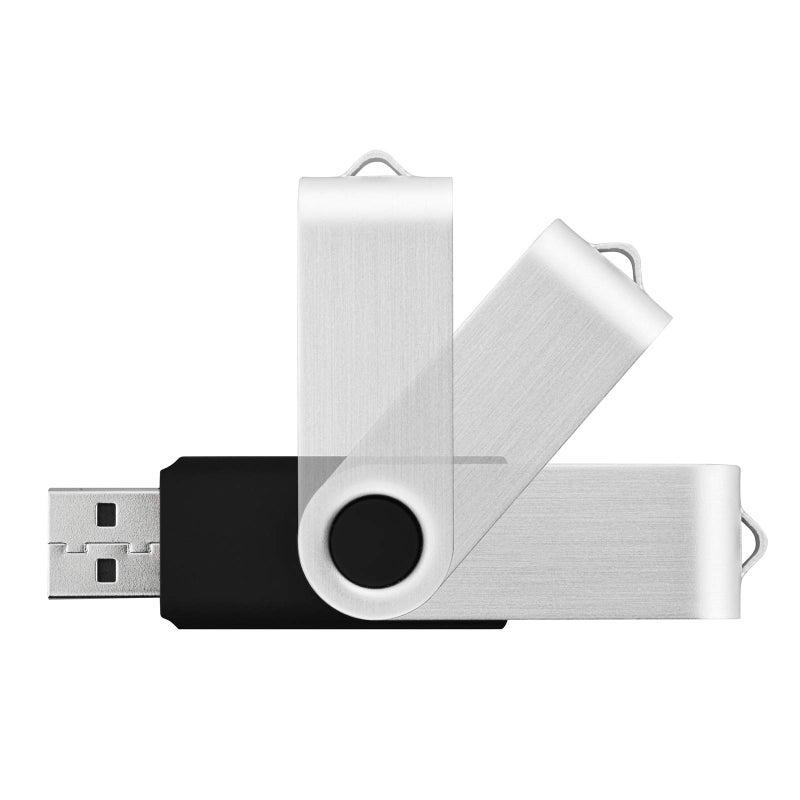 Kootion كووتيون 20 حزمة 16 جيجابايت USB 3.0 فلاش درايف دوار USB ستيك ذاكرة لتخزين البيانات (أسود) - Image 3