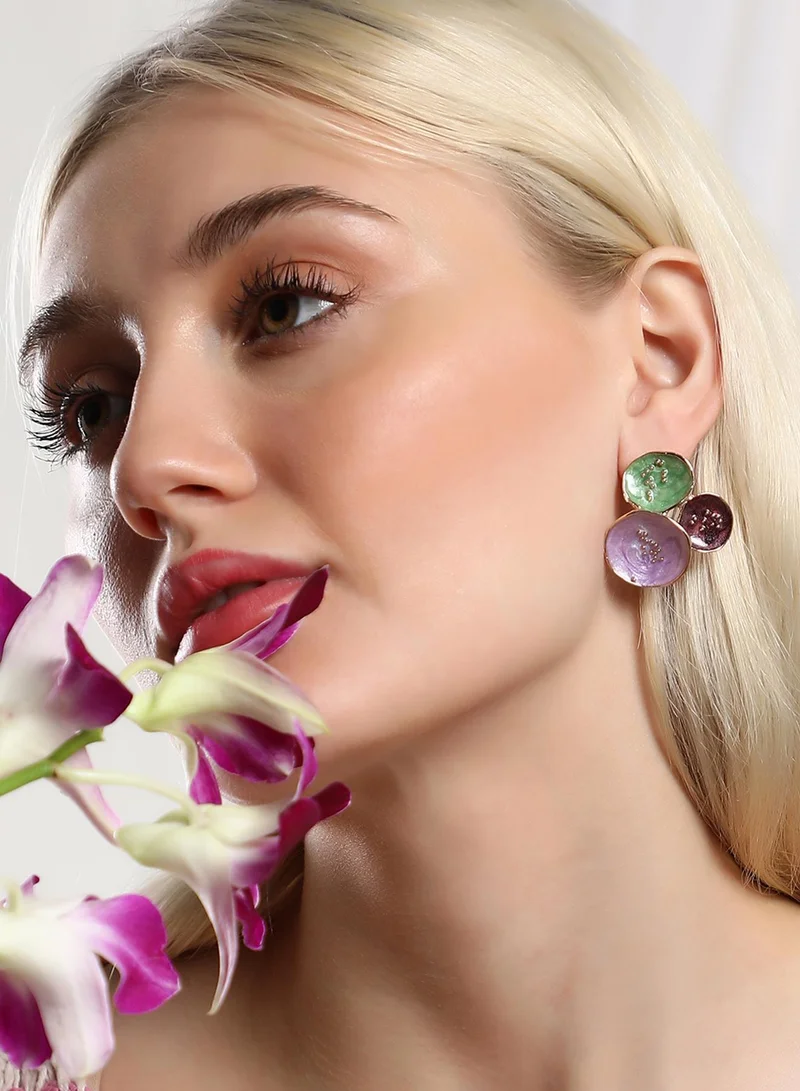 سوهي قرط مرصع صناعي معاصر