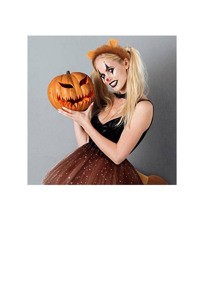 Excefore Lion Headband Skirt Set, Lion Ears Headband, Lion Costume for Girls Women Carnival Cosplay Party - Image 5