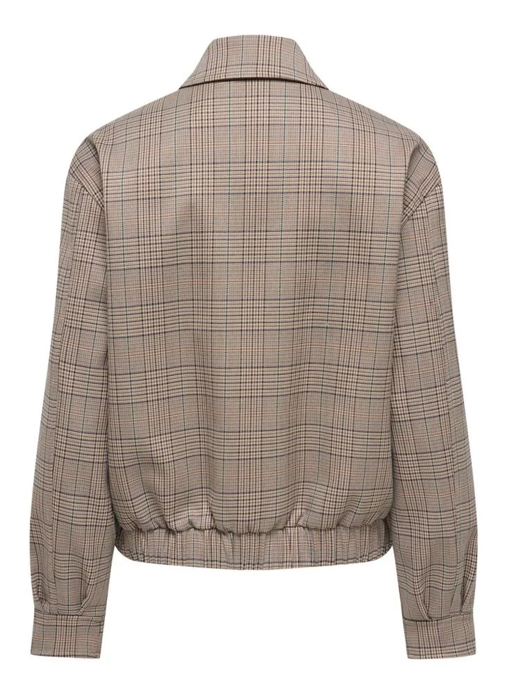 Only  Onlursula Check Bomber Jacket for Women | Best Price UAE