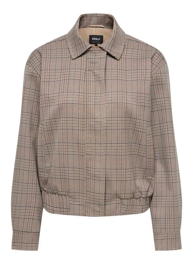 Only  Onlursula Check Bomber Jacket for Women | Best Price UAE