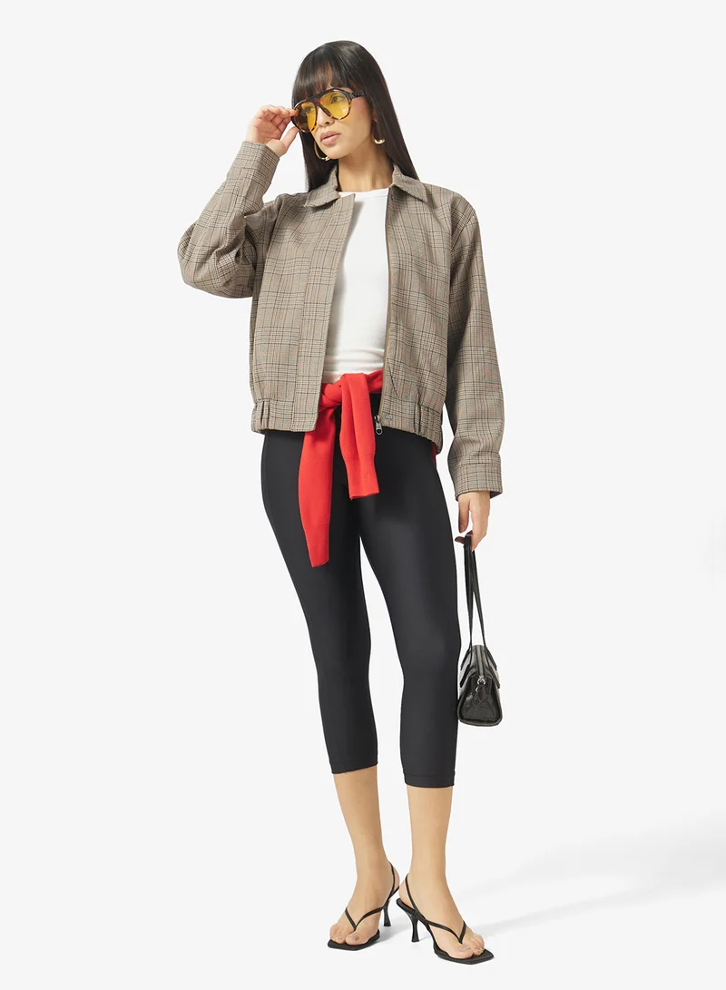 Only  Onlursula Check Bomber Jacket for Women | Best Price UAE