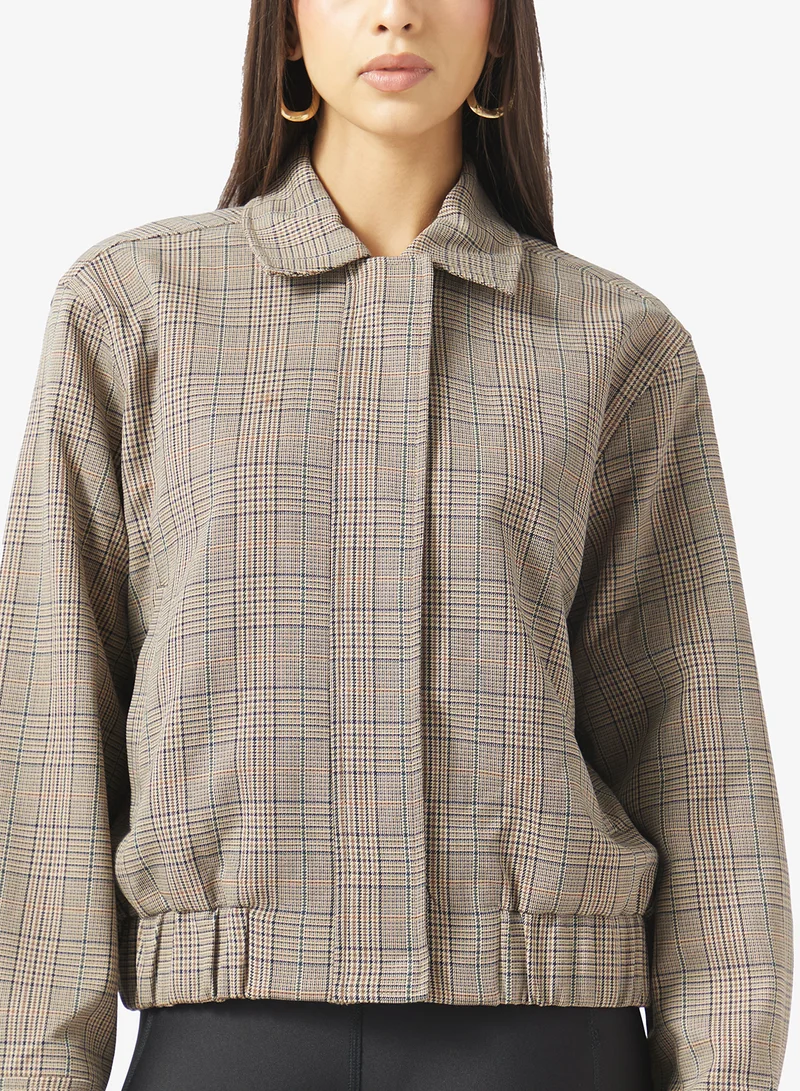 Only  Onlursula Check Bomber Jacket for Women | Best Price UAE