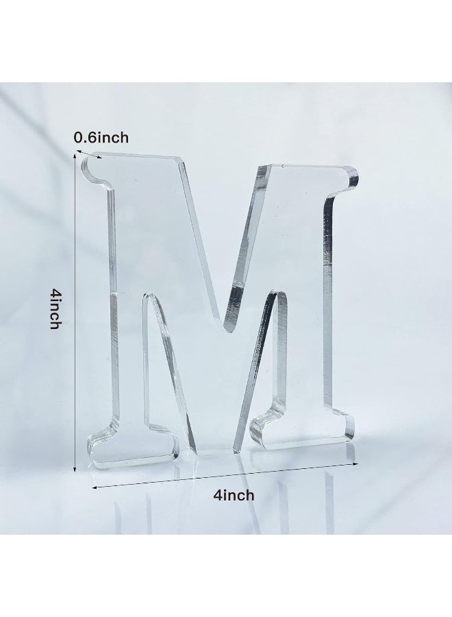 TPGP حروف أكريليك قابلة للتصميم بحجم 4 إنش من TPGP - حروف أكريليك غير مكتملة لتزيين الجدران - حروف قائمة للزينة - شرائح لزينة لوحات الإعلانات لمشاريع الحرف اليدوية في المنزل والاحتفالات (M) - Image 2