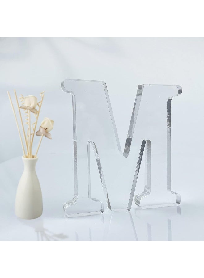 TPGP حروف أكريليك قابلة للتصميم بحجم 4 إنش من TPGP - حروف أكريليك غير مكتملة لتزيين الجدران - حروف قائمة للزينة - شرائح لزينة لوحات الإعلانات لمشاريع الحرف اليدوية في المنزل والاحتفالات (M) - Image 1