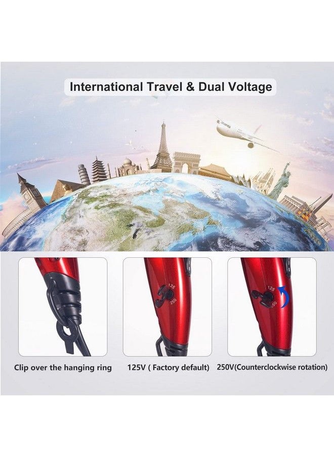 LURA - Travel Hair Dryer With Diffuser And Concentrator:Mini Blow Dryer With European Plugsmall Dual Voltage Portable Hairdryer With Travel Bagcompact Lightweight 1200W Blowdryer For Men And Kids - Image 1