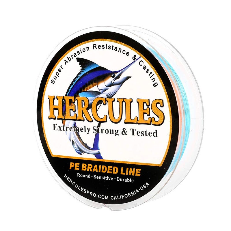 HERCULES Super Cast 300M 328 Yards Braided Fishing Line 30 LB Test for Saltwater Freshwater PE Braid Fish Lines Superline 8 Strands MultiColor 30LB 136KG 028MM - Image 2