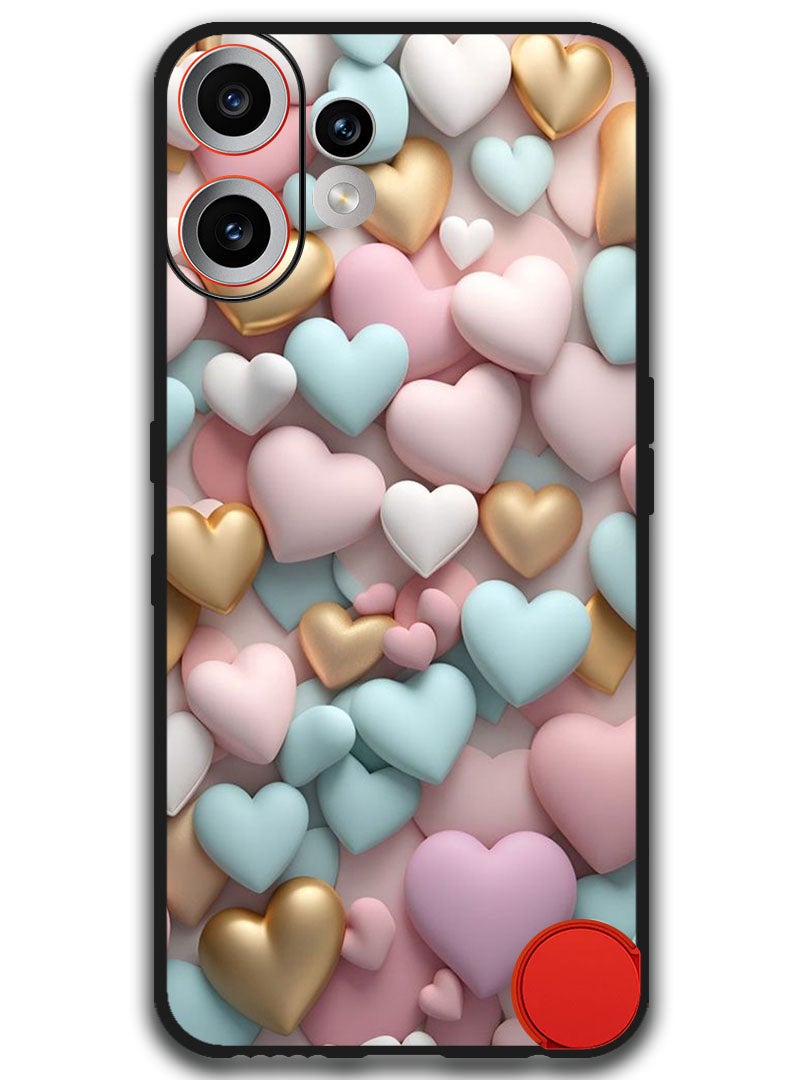 Theodor Case Compatible with Nothing CMF Phone 2 Pro 6.77 Inch Protection Shockproof Bumper Cover Colourful Hearts - Image 1