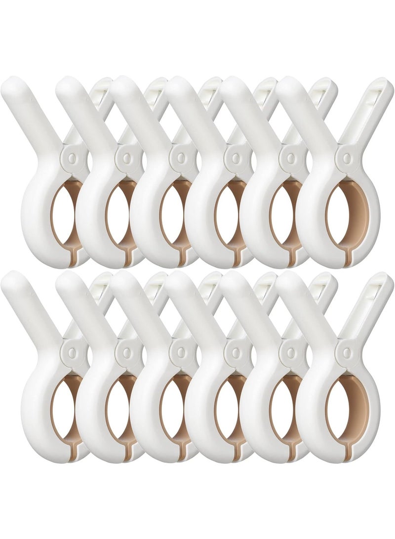 jaexest 12 Pack Heavy Duty Plastic Clothespins – Strong Anti-Rust Spring Clips for Laundry | Beach Towel Clips & Blanket Holders for Clothesline & Hanging Rack - Image 1