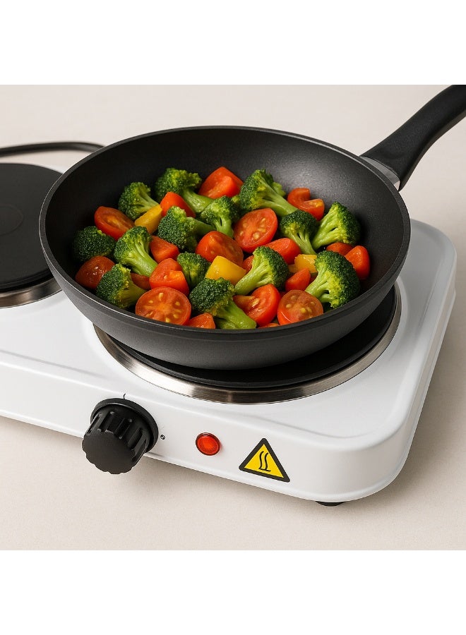 موقد كهربائي مزدوج الشعلات من جينيريك BSD-2020A — 2000 واط، جهد كهربائي مزدوج، سطح غير لاصق، حماية من الحرارة الزائدة - Image 2