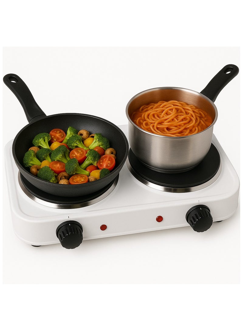 موقد كهربائي مزدوج الشعلات من جينيريك BSD-2020A — 2000 واط، جهد كهربائي مزدوج، سطح غير لاصق، حماية من الحرارة الزائدة - Image 3