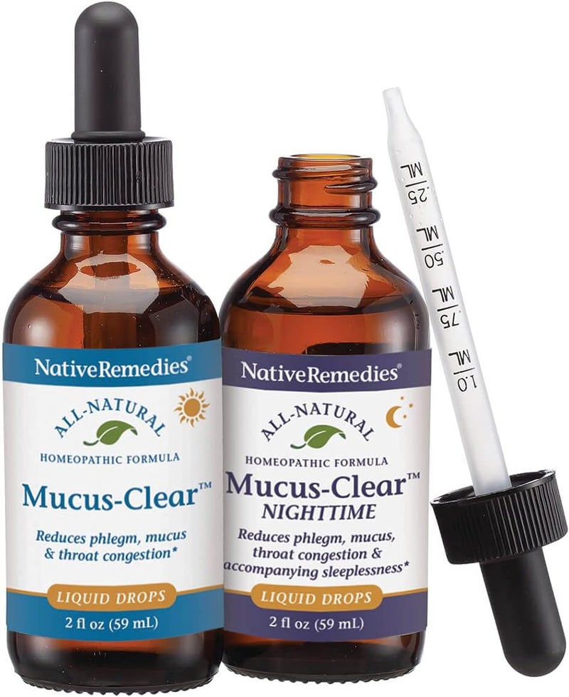 Native Remedies باقة ميوكس كلير الكاملة من ناتيف ريميذيز لتخفيف المخاط والبلغم لمدة 24 ساعة - Image 1