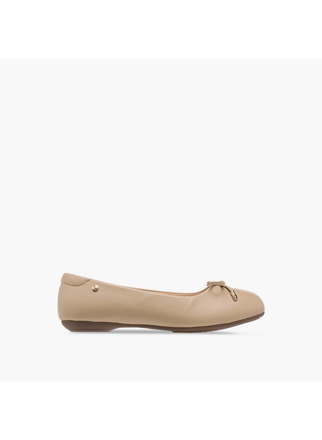 Celeste Women's Bow Detail Slip-On Ballerina Shoes  - Image 3