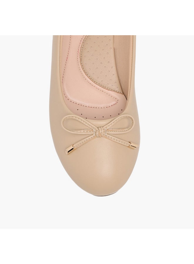 Celeste Women's Bow Detail Slip-On Ballerina Shoes  - Image 4