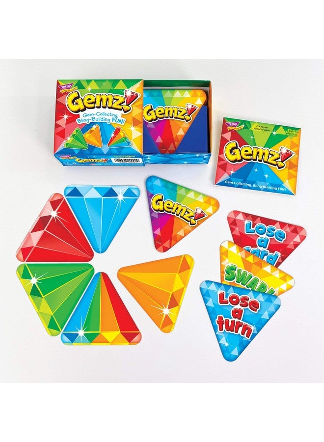 Trend Enterprises Gemz! Three Corner Strategy Game By Trend Enterprises Inc. Familyfriendly Card Games - Image 1