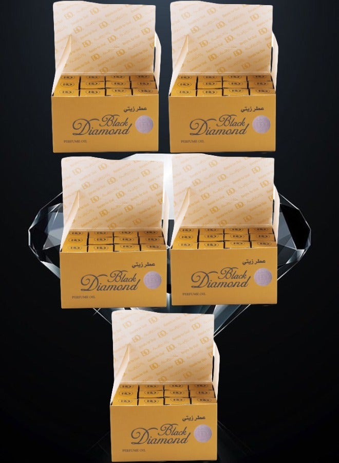 Banafa 60 Pieces Black Diamond Perfume Oil 3 ml - Image 1