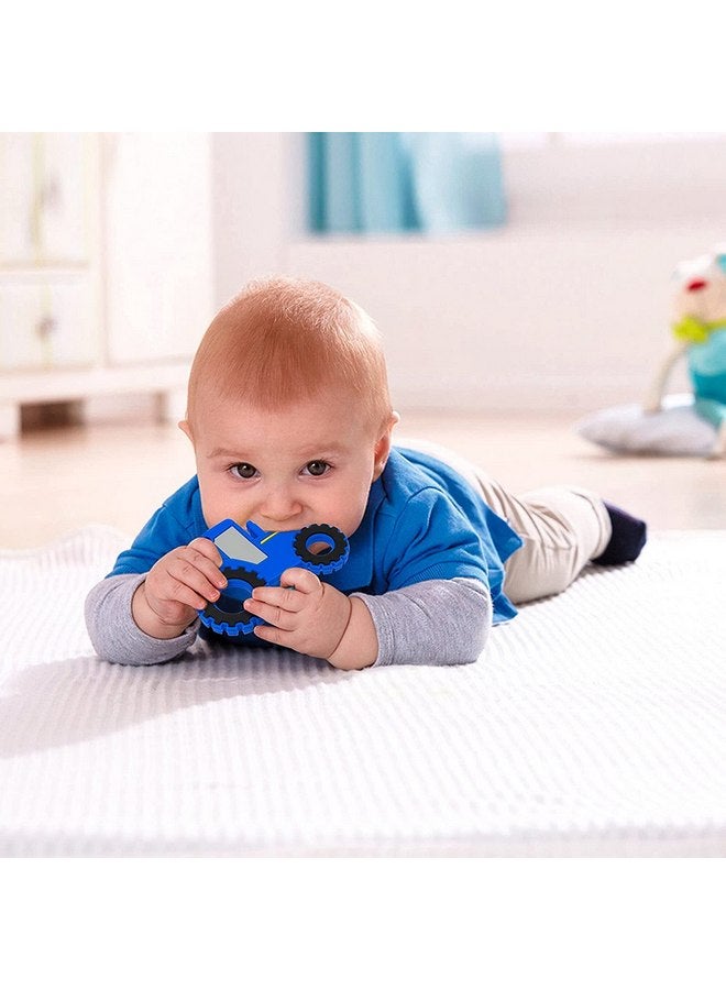 GROBRO7 4Pcs Sensory Chew Necklaces Car Teether Shark Tooth Food Grade Silicone Teething Chewing Toy Dinosaur Chewable Pendant for Infant Nibble Oral Motor Autism ADHD Boy Girl Kids - Image 4