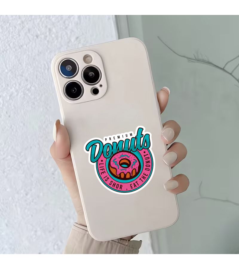1pc Scratch Resistant Donut Sticker Suitable For Laptop Guitar Motorcycle Toolbox - Image 3