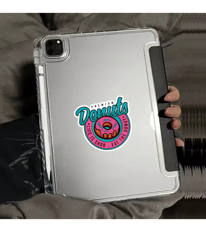 1pc Scratch Resistant Donut Sticker Suitable For Laptop Guitar Motorcycle Toolbox - Image 2