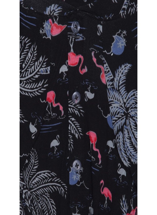 Lulala Dog Pajamas Jumpsuit for Small Medium Large Dogs,Lightweight Dog Pjs Viscose Lycra Clothes Apparel Onesies Hawaiian Print Shirt After Surgery, Full Belly,Breathable 4 Legs(22 Inch,Black) - Image 3