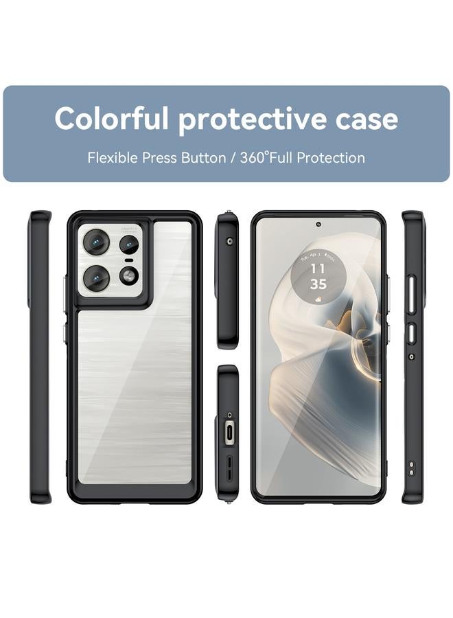 اس-توب جراب لهاتف Motorola Moto Edge 50 Pro من سلسلة ملونة من الأكريليك الهجين المصنوع من مادة TPU - Image 2