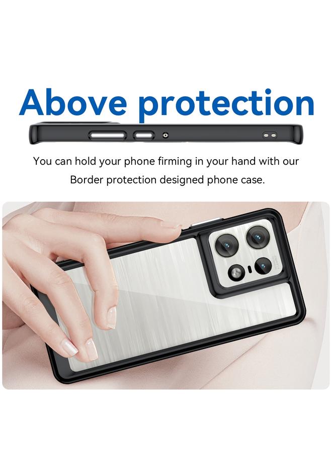 اس-توب جراب لهاتف Motorola Moto Edge 50 Pro من سلسلة ملونة من الأكريليك الهجين المصنوع من مادة TPU - Image 4