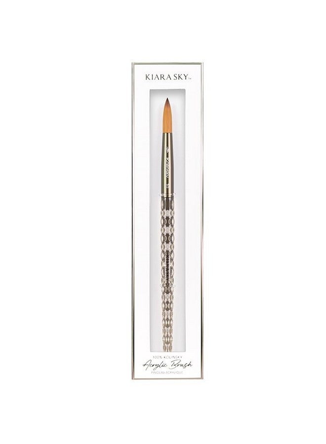 كيارا سكاي فرشاة أظافر أكريليك من الكريستال الأسود - أداة تنظيف أظافر احترافية - فرشاة أظافر كولينسكي للنساء - أدوات أظافر مصنوعة يدويًا بنسبة 100% من كولينسكي - فرشاة تنظيف أظافر تدوم طويلاً، (10) - Image 1