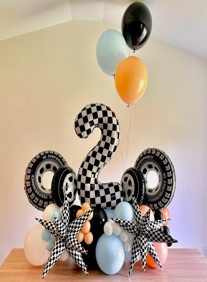 KHC-KHF Wheel-Balloons Racingcar-Balloon 6PCS 30 Inch Large Wheel Balloons Race-Car Theme Party Birthday Decorations Boy Men Racing Celebration Supplies - Image 5