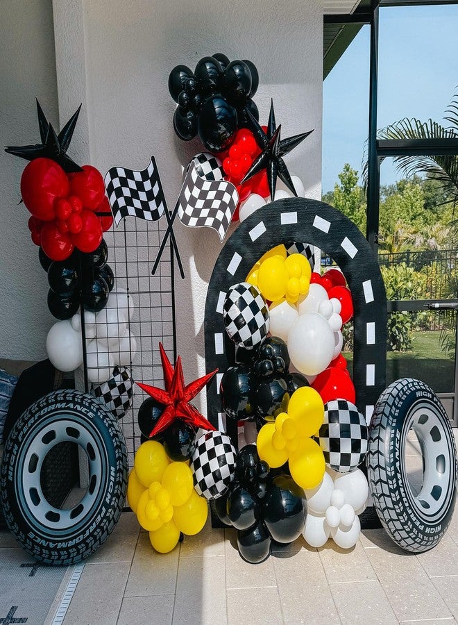 KHC-KHF Wheel-Balloons Racingcar-Balloon 6PCS 30 Inch Large Wheel Balloons Race-Car Theme Party Birthday Decorations Boy Men Racing Celebration Supplies - Image 4