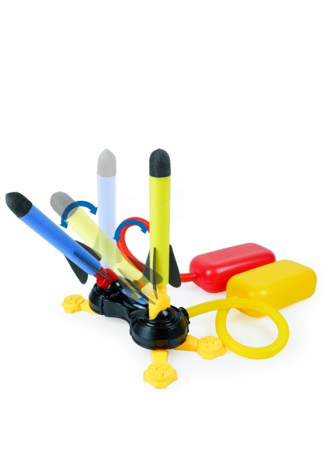 Dual Stomp Rocket Launcher Toy for Kids| Stomp Kids Foam Rockets With 6 Foam Rockets - Image 5