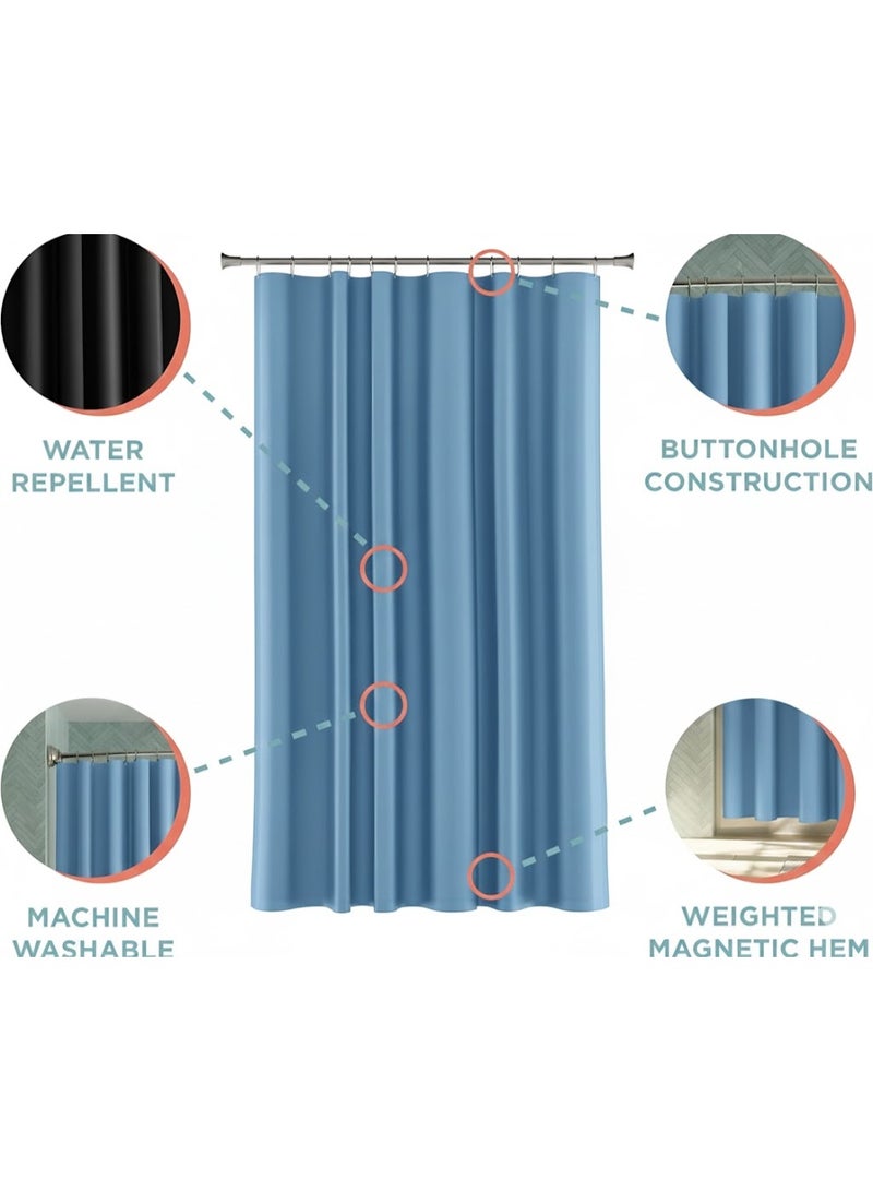 ستارة بانيو للحمام مقاومة للماء ولون سماوي - Image 2