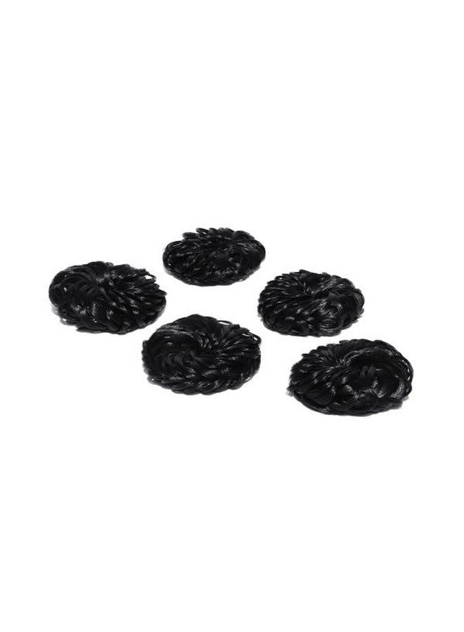 CHANDERKASH Pack of 3 Black Synthetic Hair Juda Band | Hair Extenshion | Bun Maker|Puff Juda Bun Shaper |Messy Bun Scrunchie - Image 4