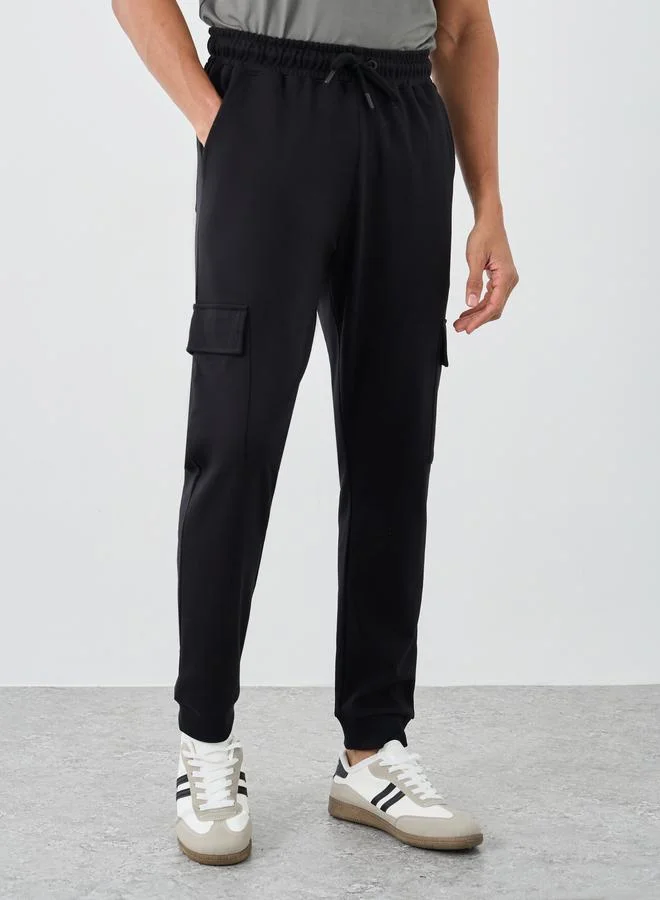Styli Styli Men Black Slim Fit Cargo Joggers