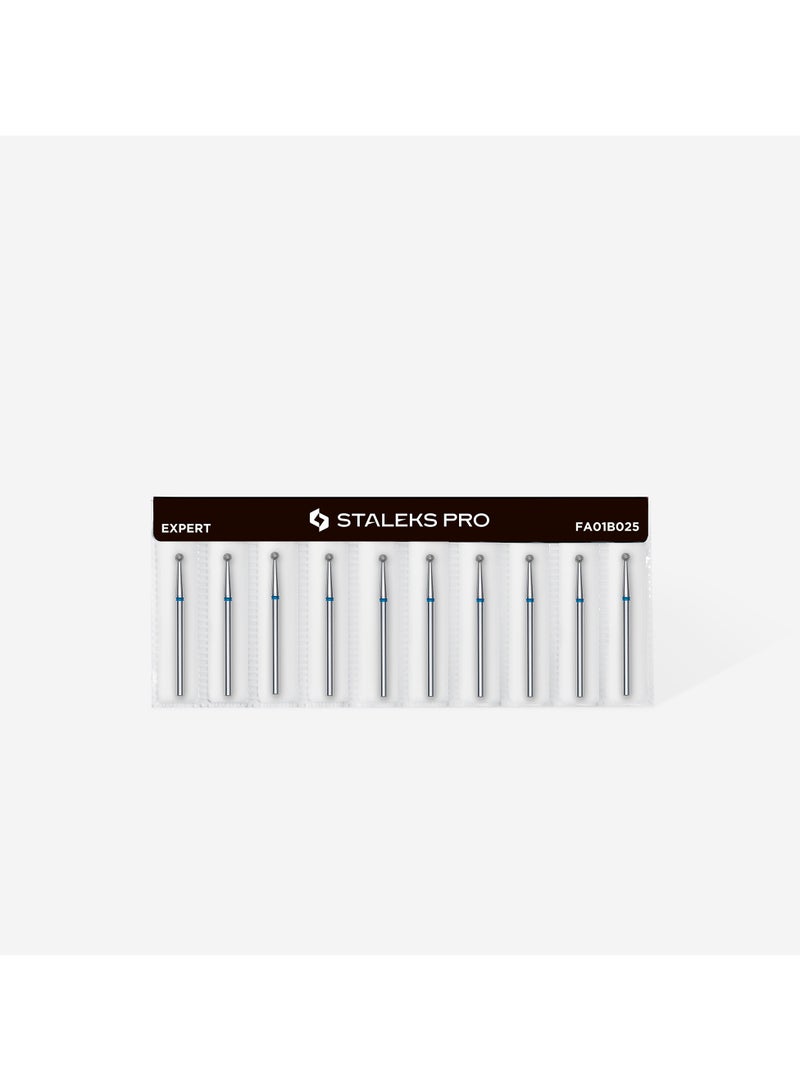 STALEKS PRO 10 Pieces - Diamond Nail Drill Bit Ball Blue EXPERT | Head Diameter 2.5 mm - Image 3