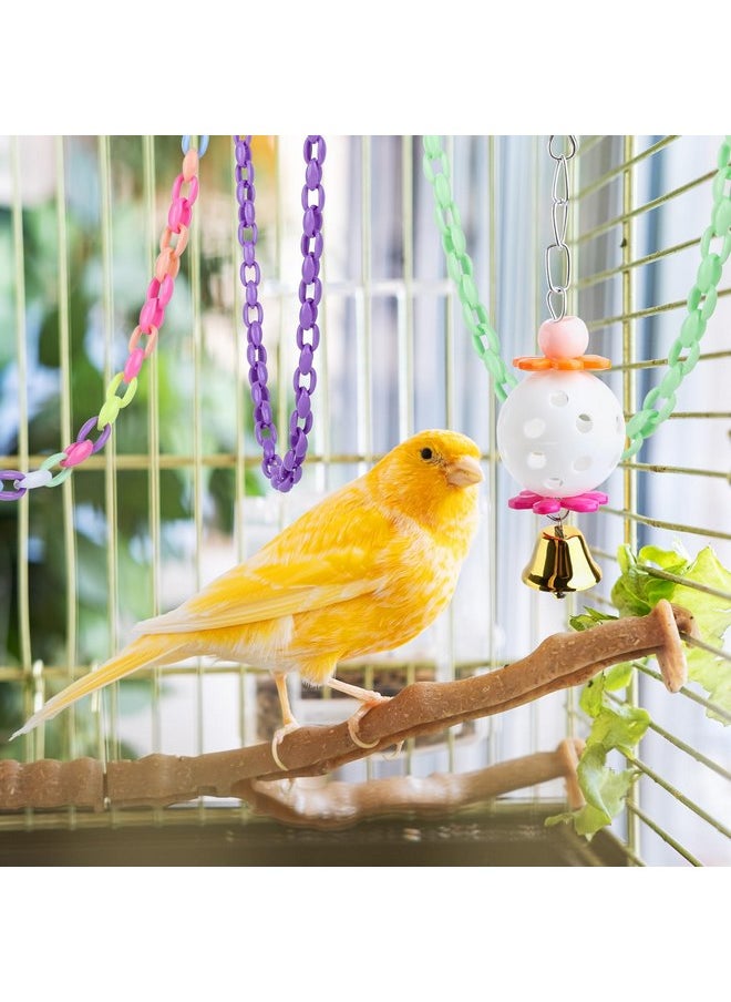 FiveBull - Parakeet Toys, Love Birds Toys, Bird Plastic Ball Toys Cockatiel, Budgerigar Hanging Swing for Climb Bird Cage Colorful Toys - Image 1