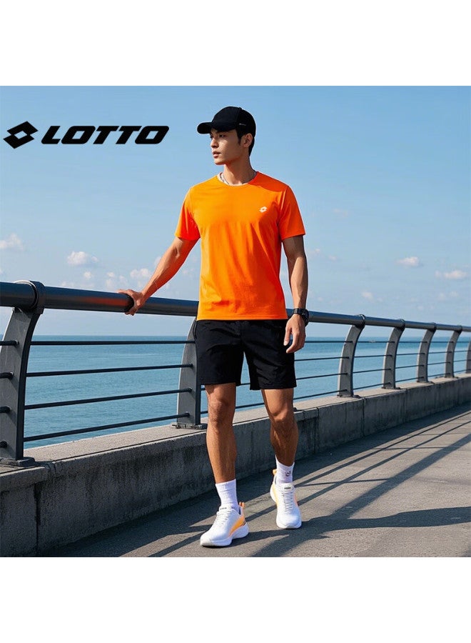 Lotto Men's Running Shoes Breathable Sports Shoes Lightweight Thick-soled Shock-absorbing Running Shoes 1171 White/tropical Orange Size 43 - Image 1