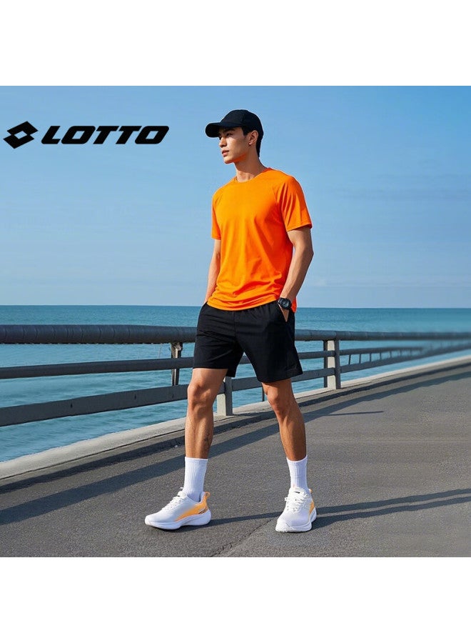 Lotto Men's Running Shoes Breathable Sports Shoes Lightweight Thick-soled Shock-absorbing Running Shoes 1171 White/tropical Orange Size 43 - Image 4