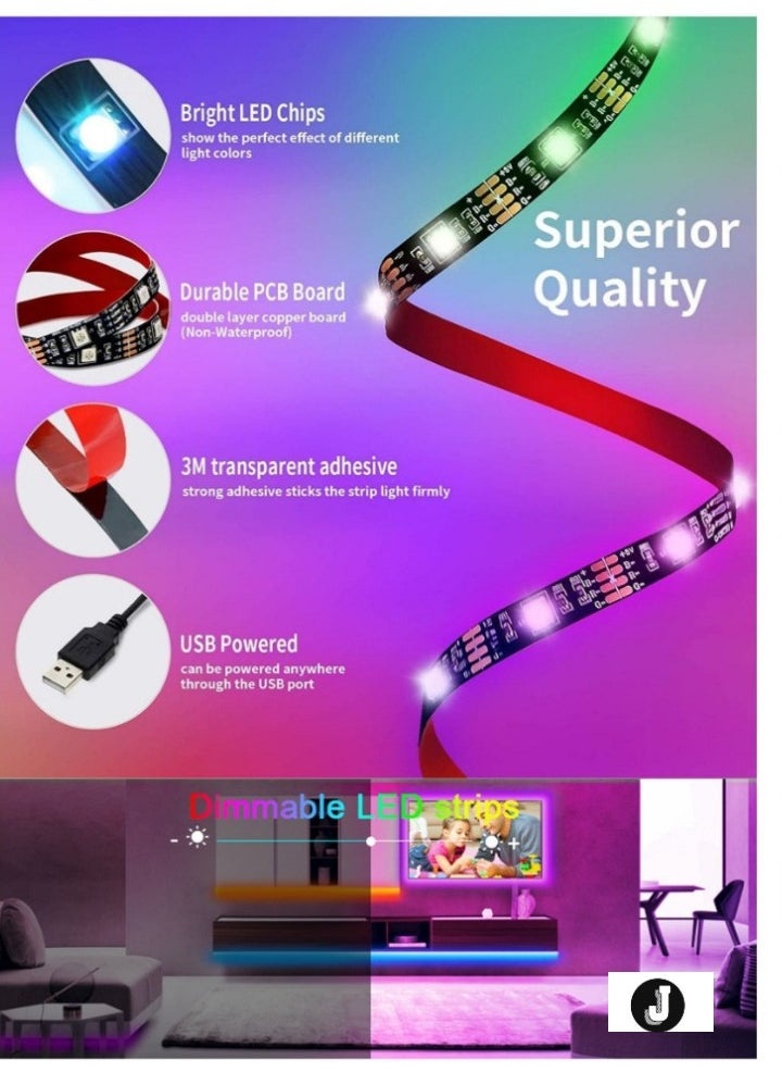JAJEEK 5M Bluetooth RGB LED Strip Light – Music Sync, Phone Control, Flexible Colorful Illumination for Home Decor, Kitchen, Bedroom, TV Backlight, Outdoor & More - Image 2