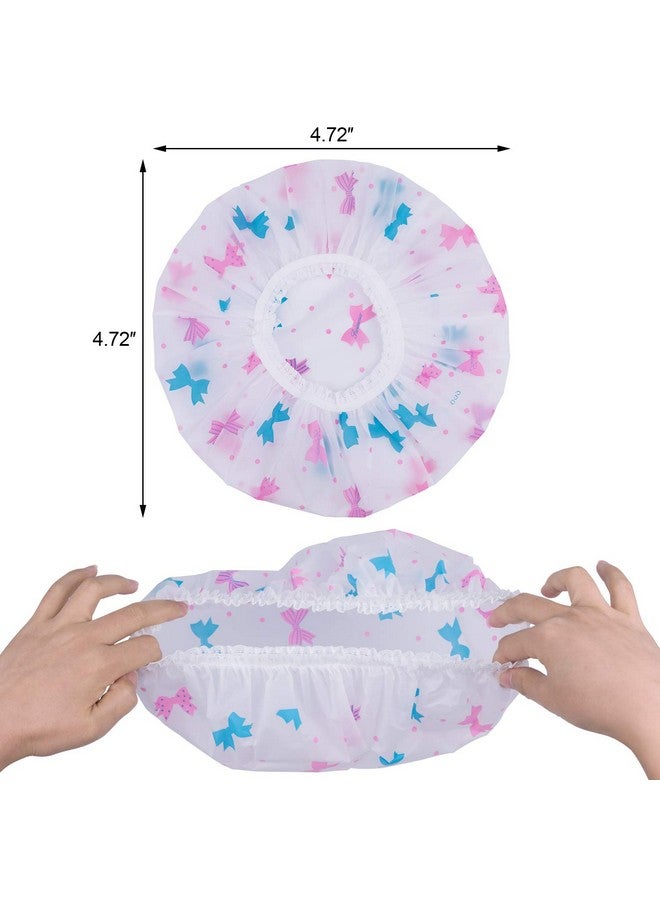 إيوني قبعات الاستحمام القابلة لإعادة الاستخدام من EAONE للنساء، 10 قطع، قبعات استحمام بلاستيكية مقاومة للماء، قبعات استحمام للسبا والاستخدام المنزلي والسفر وصالونات التجميل - Image 2