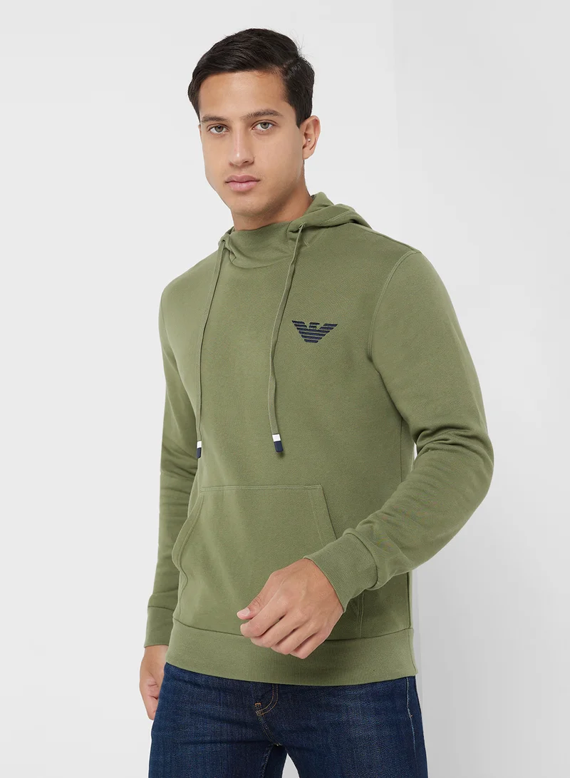 EMPORIO ARMANI HOODED SWEATSHIRT