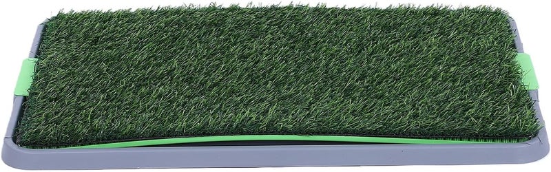 TOPINCN Artificial Grass Puppy Pee Pad, Washable Reusable Dog Potty Training Pad Pet Grass Pee Pads with Plastic Drainage Tray for Indoor Balcony Patio (68x42.5cm/26.8x16.5in 1PCS) - Image 1