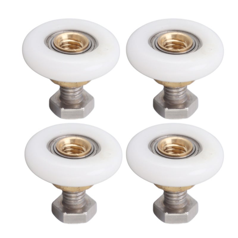 Shower Door Rollers 27mm Durable Nylon Stainless Steel Copper Construction - Wide Compatibility Smooth Sliding Shower Door Runners for Bathroom Glass Door Repair - Image 5