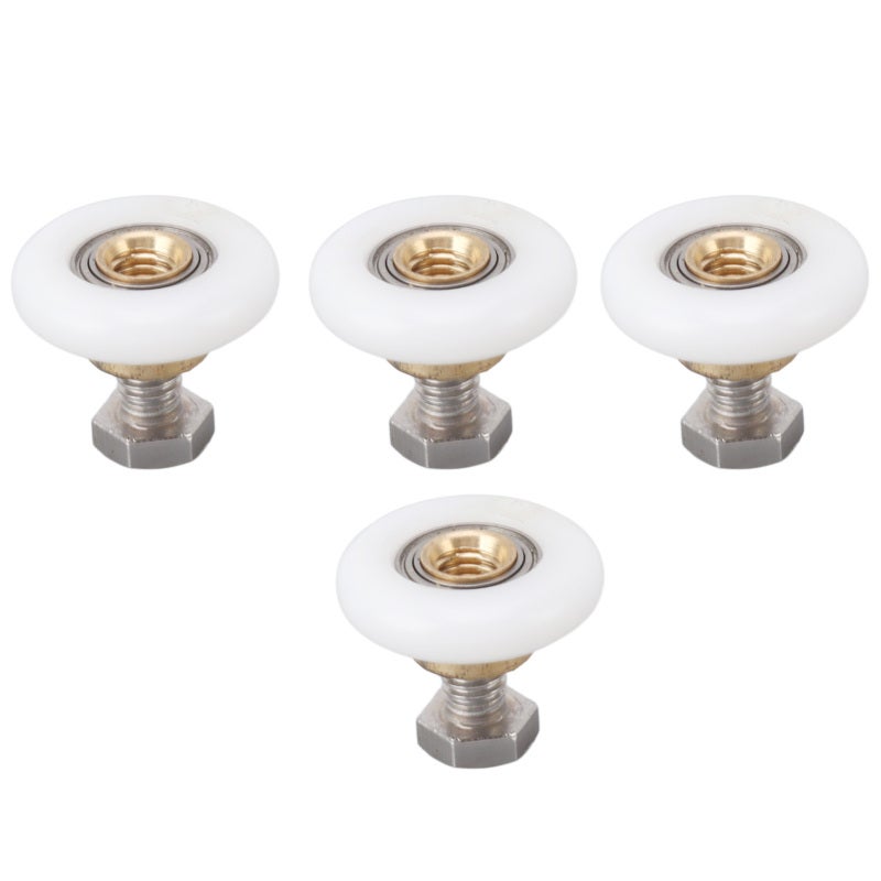 Shower Door Rollers 27mm Durable Nylon Stainless Steel Copper Construction - Wide Compatibility Smooth Sliding Shower Door Runners for Bathroom Glass Door Repair - Image 3