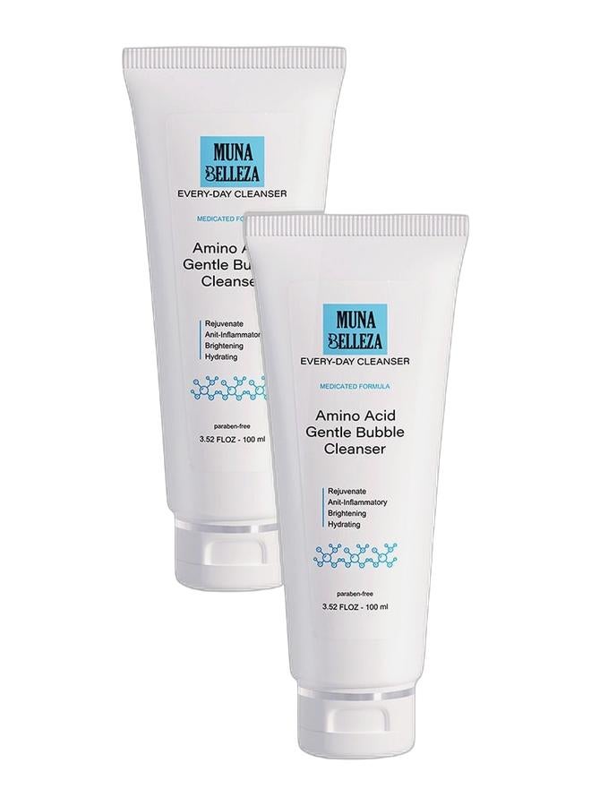 مونى بيليزا غسول للوجه لعلاج آثار حب الشباب والبثور، للبشرة الدهنية، مزيل للرؤوس السوداء، ومنظف للمسام المسدودة - رغوة الأحماض الأمينية لتنظيف المسام بعمق - يغذي ويرطب لبشرة مشرقة - عبوة 100 مل (عبوة من قطعتين) - Image 1